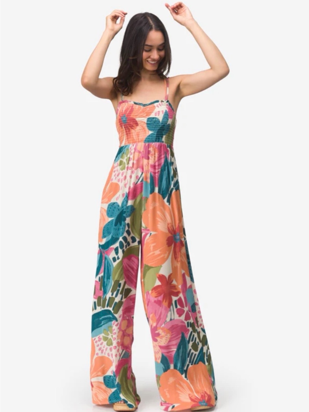 Reef Eve Floral Wide-Leg Jumpsuit